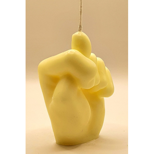 Dekoratif Hediyelik Vanilya Kokulu Nah Yapan Nah Çeken El Mumu - 90 gram - 10 Cm