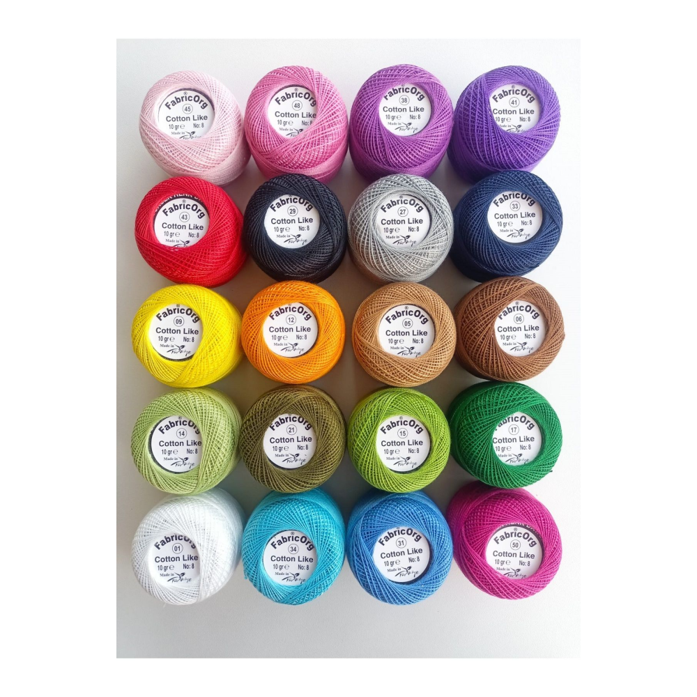 Cotton Like Etamin-kanaviçe 20'li Iplik Seti 1 (10 GR-NO.8)