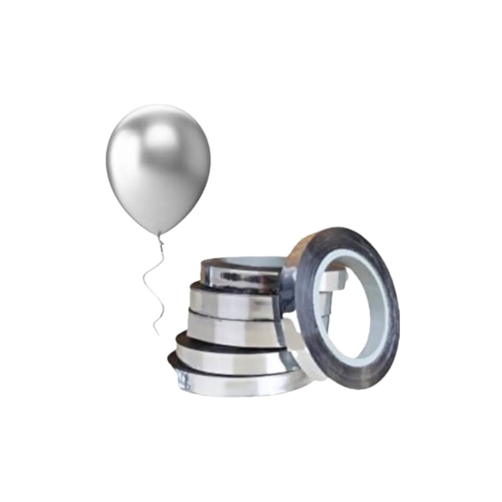 Parlak Metalize Silver Gümüş Rafya 25 Metre - Balon İpi ve Hediye Paketi Süsleme Şeridi