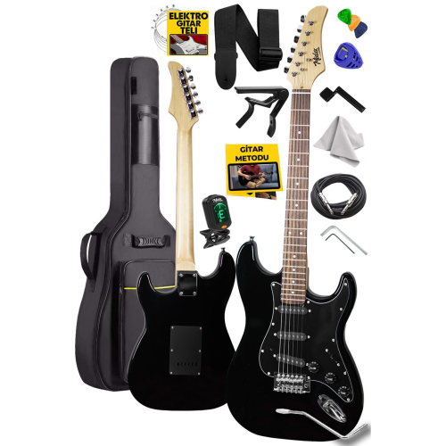 Rph-30bk Gül klavye Strat Kasa Sss Elektro Gitar Seti