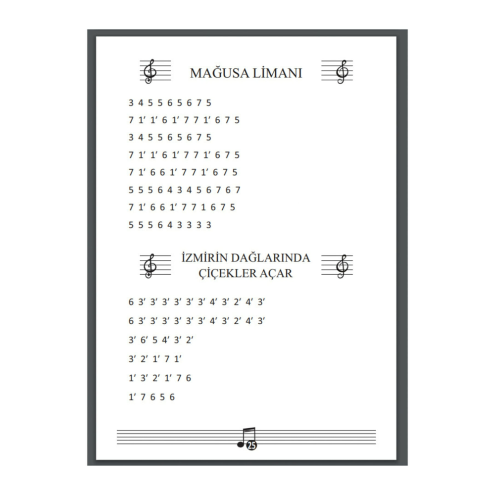 17 Tuşlu Kalimba Nota Kitapçığı- 120 Yerli Ve Yabancı Kalimba Şarkı Notaları