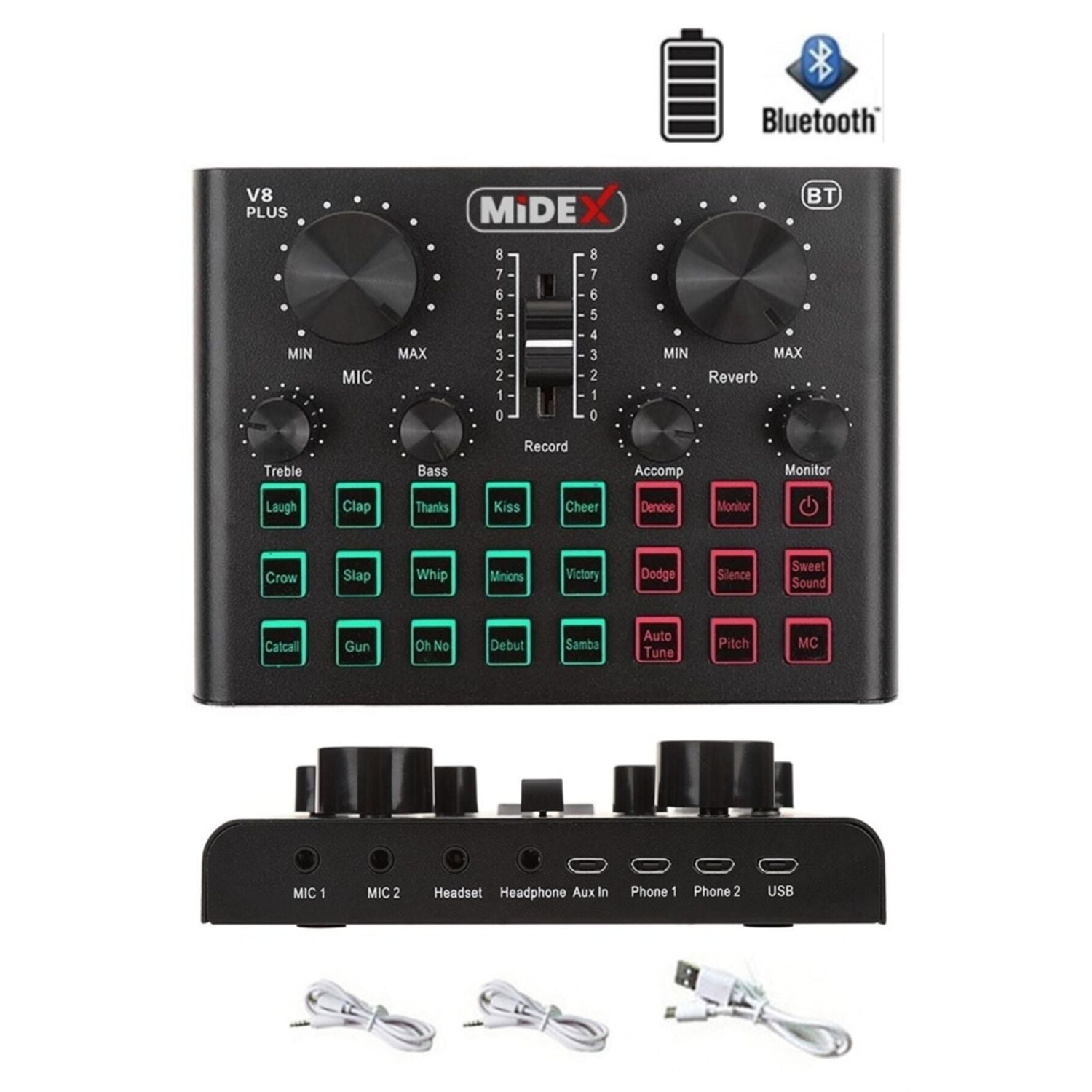 Vs8 Plus Canlı Yayın Ses Kartı Efektli Radyo Mikseri (TELEFON VE PC PODCAST RADYO YAYINCILAR)