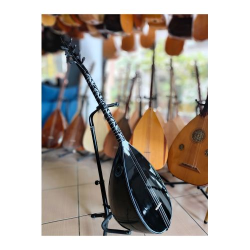 Siyah Inci Kısa Sap Bağlama (KILIF, YEDEK TEL, MIZRAP HEDİYE)