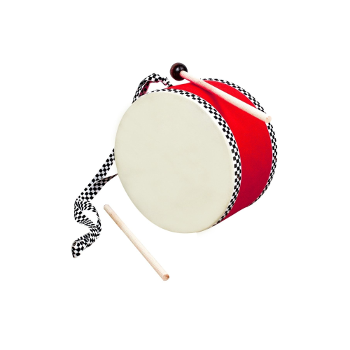 Orjinal Deri Askılı Çocuk Davul ( Anaokullarının Tercihi ) Kırmızı Düdük