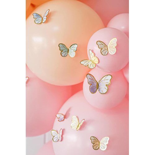 Çok Renkli 60'lı Kelebek Parti Süsü