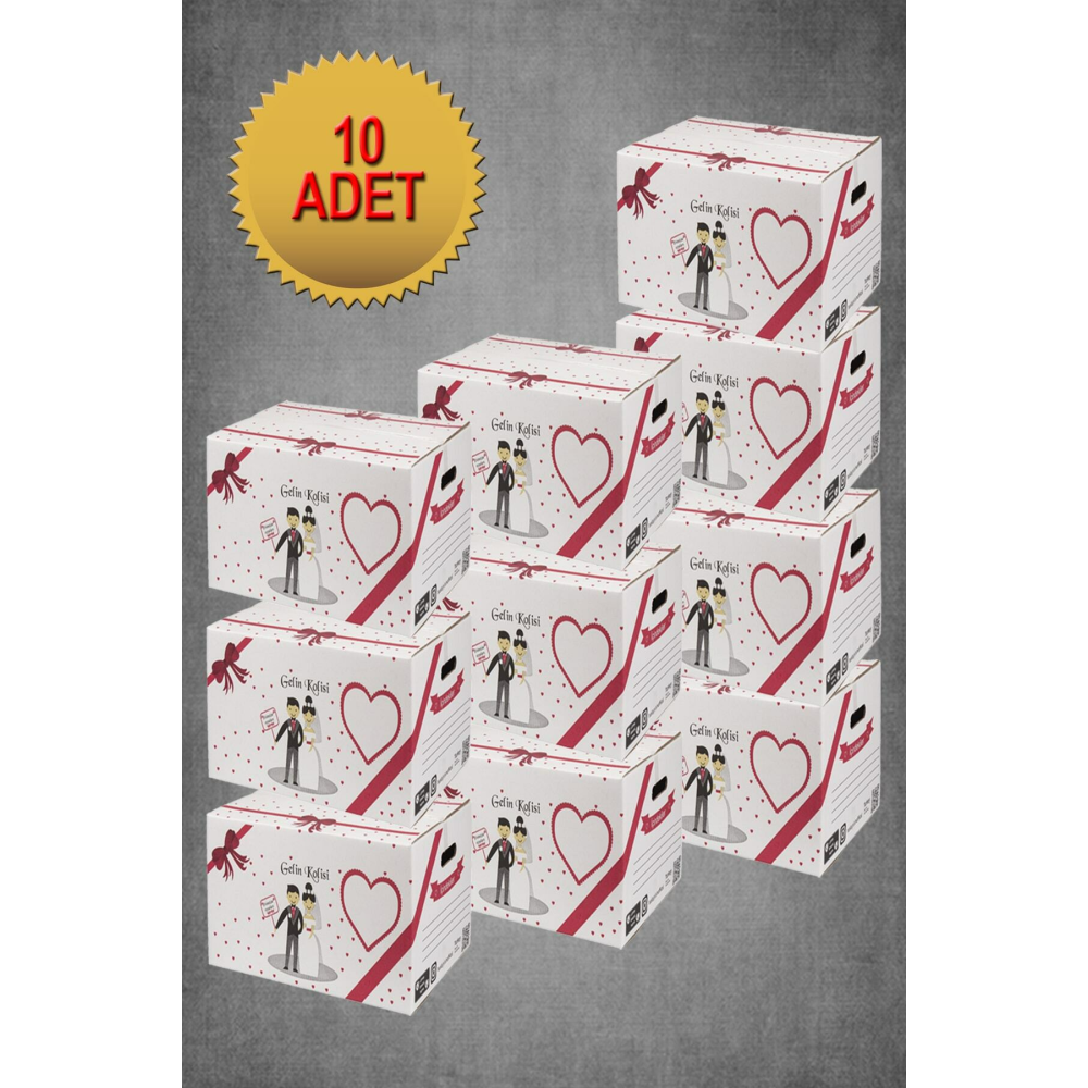 Standart Çeyiz Kolisi  En Kalın Büyük Ve Sağlam Zımba Dikişli 10 Adet Koli**