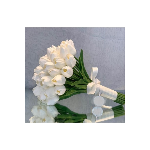 Gelin Buketi Islak Lale Beyaz Damat Yaka Çiçeği