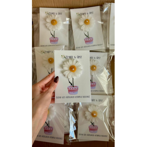 15 Adet Süslemeli Papatya , Nikah Şekeri, Doğum, Sünnet, Düğün Nişan Söz, Kına, Doğum Günü.