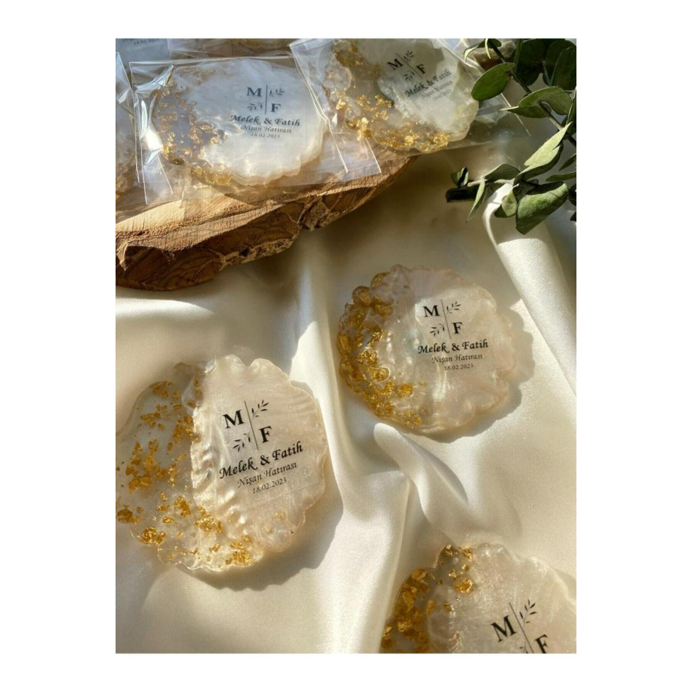 Epoksi Magnet 25 Adet Söz Nişan Nikah Düğün Kına Hediyelik Organizasyon