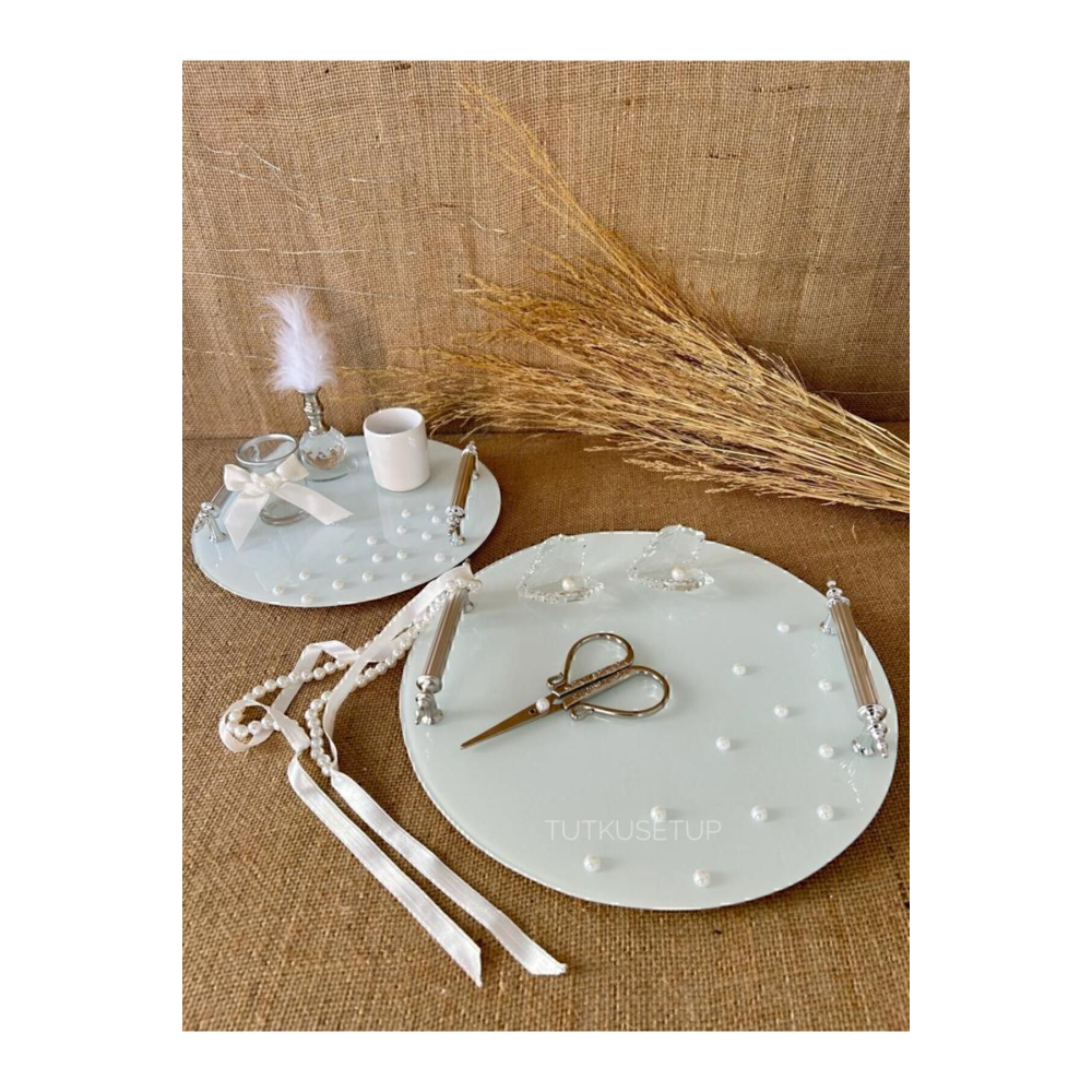 Söz-nişan Tepsi Seti, Incili Kurdele Hediyeli