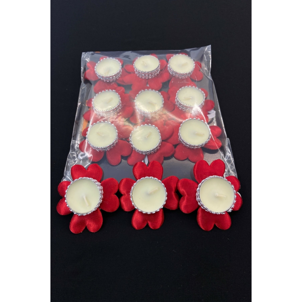 Kırmızı Nedime El Mumu 12 Adet Kına Gecesi