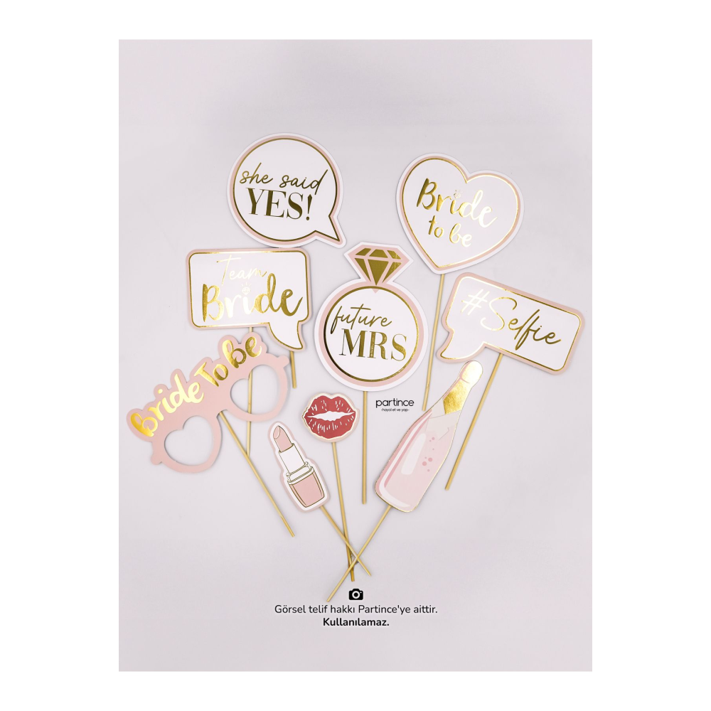 9 Parça Bekarlığa Veda Bride To Be Foto Konuşma Balonları