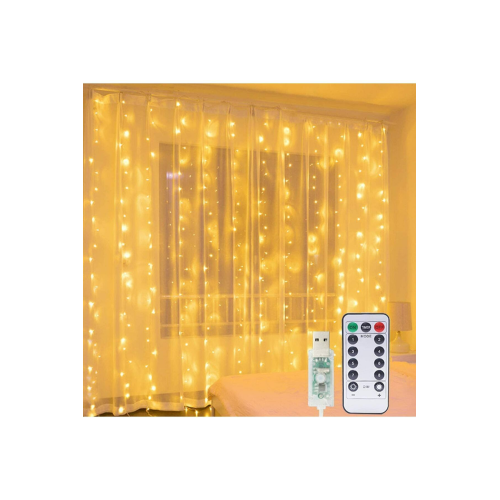 Kumandalı 8 Ayrı Moda Sahip 3mx3m ( 300 Cm X 300 Cm ) Perde Led Peri Led Usb