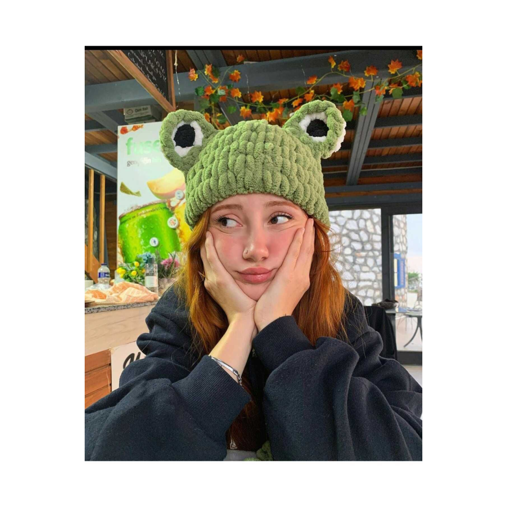 Peluş Kurbağa Şapka