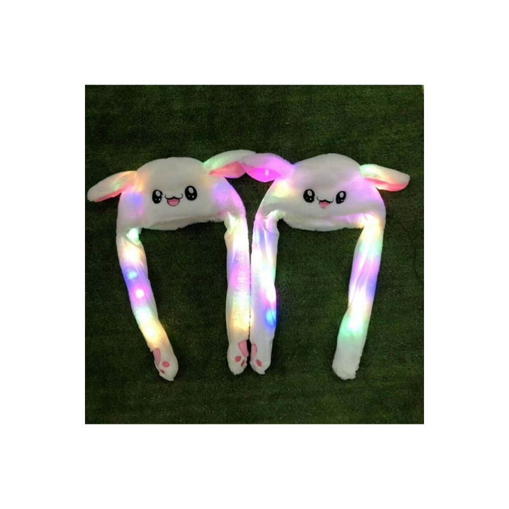 Renkli Işıklı Kulakları Kalkan Tavşan Şapka