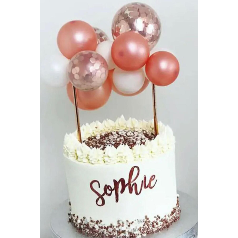 Rose Balon Pasta Süsü