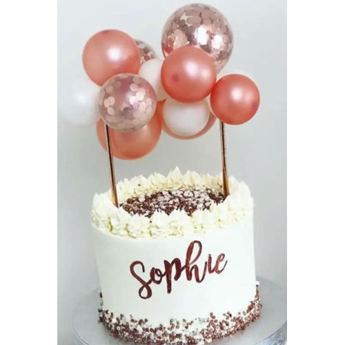 Rose Balon Pasta Süsü