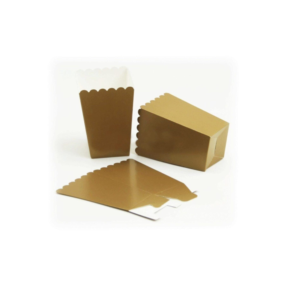 Popcorn Kutusu ( Mısır , Cips Kutusu ) 8 Adet Gold