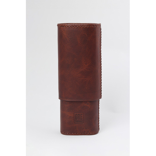 El Yapımı Hakiki Deri Puro Kılıfı - Tobacco