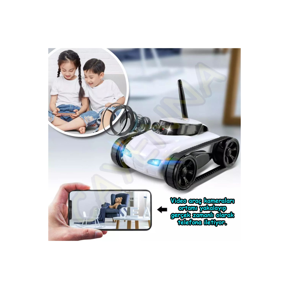 Telefon Kontrollü, Şarjlı 2.4ghz, Kameralı, Mini, Spy, Robot Araç