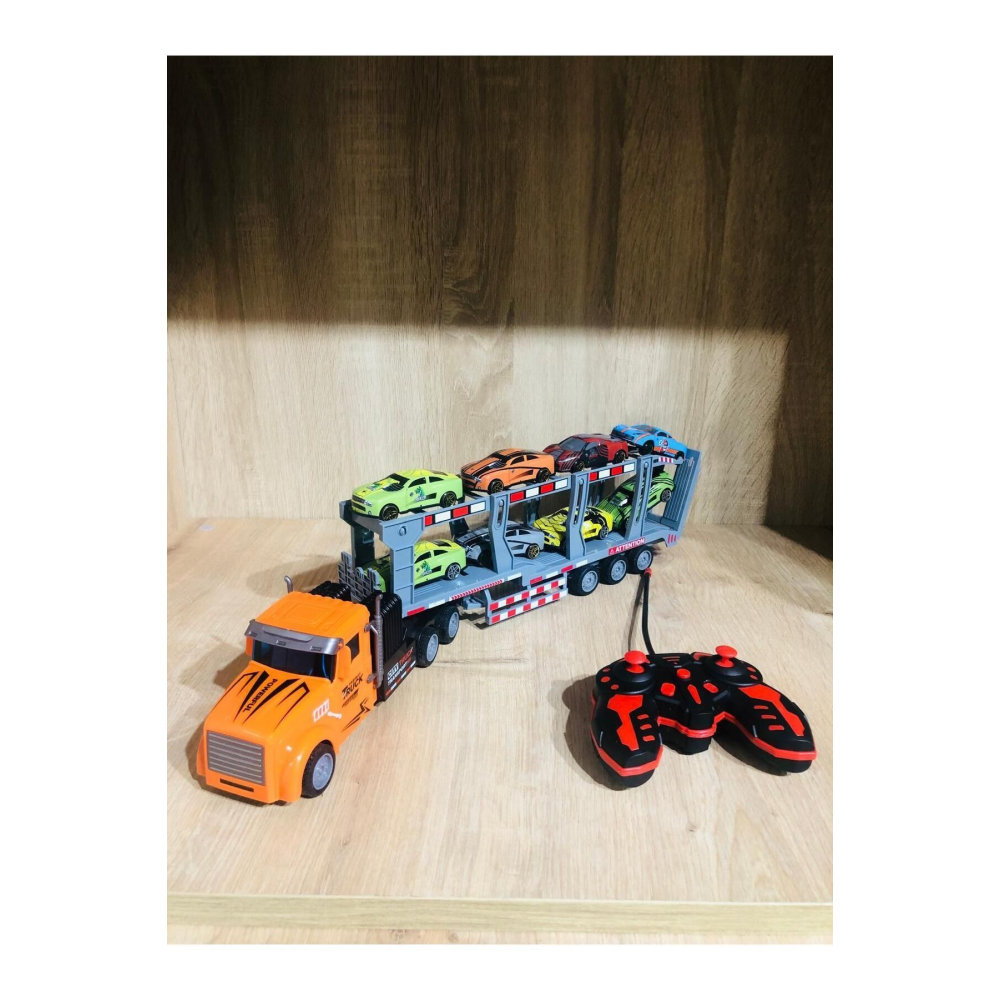 UZAKTAN KUMANDALI TAŞIYICI TIR VE 10 ADET METAL ARABA