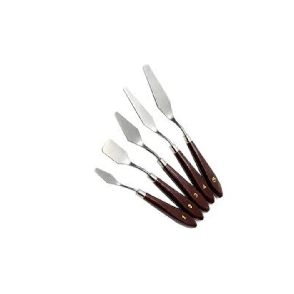 Metal Spatula Seti Spatul Akrilik Yağlı Boya Hobi Çalışmalar 5 li
