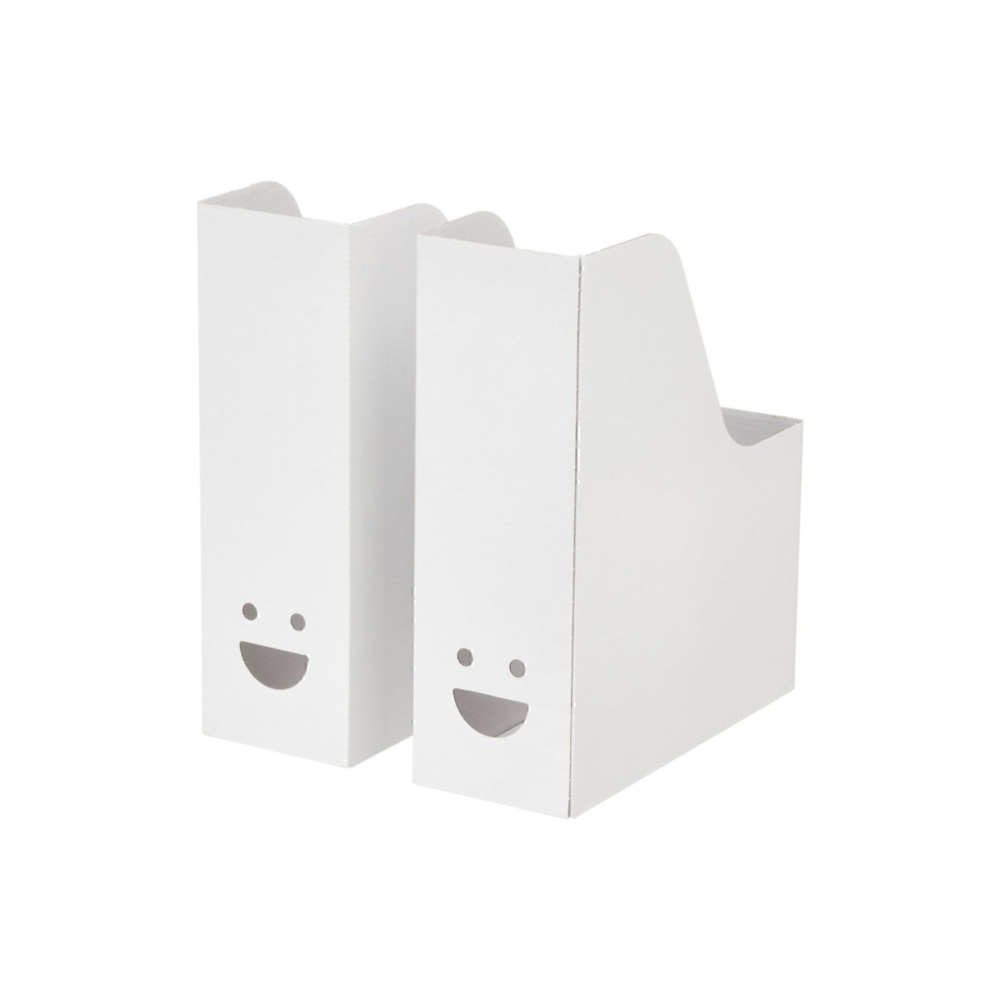 Karton Tjabba Gülen Yüz 2 Li Set Beyaz Karton Klasör Dosyalık Magazinlik Evrak Dergi Dosyası