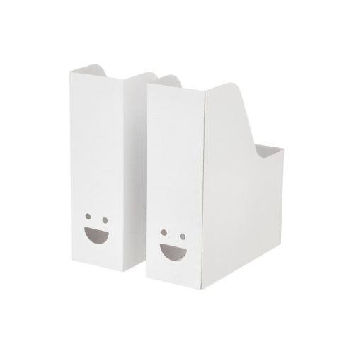 Karton Tjabba Gülen Yüz 2 Li Set Beyaz Karton Klasör Dosyalık Magazinlik Evrak Dergi Dosyası