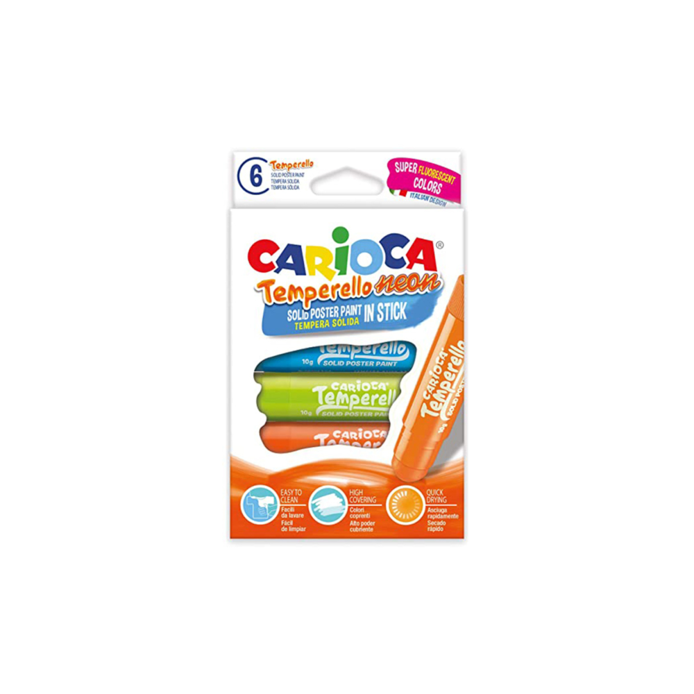 Temperello Stıck Poster Boyama Kalemi Fosforlu 6'lı 42675