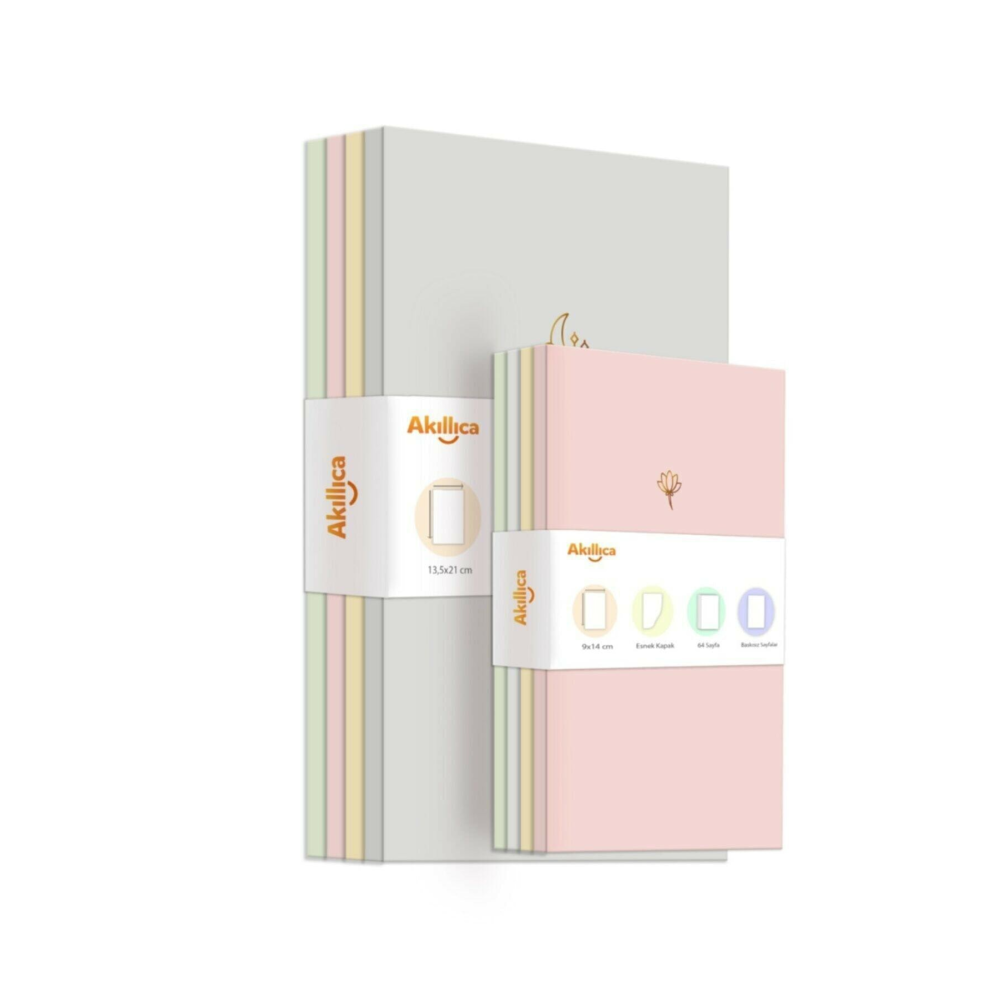 8'li Defter Set Soft Pastel Notebook