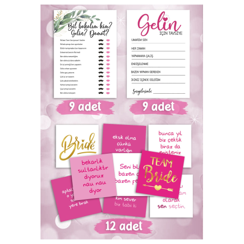 - Bekarlığa Veda Setı Brıde To Be Kartlar