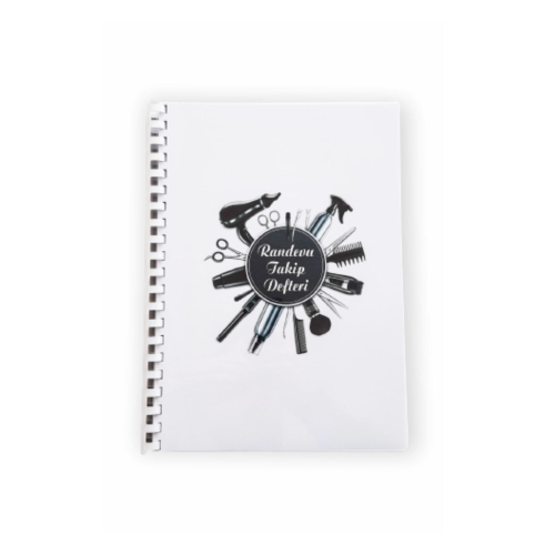 Kuaför Randevu Defteri - 380 Günlük - 95 Yaprak - Çift Yön Baskılı - Geniş Yazma Alanlı
