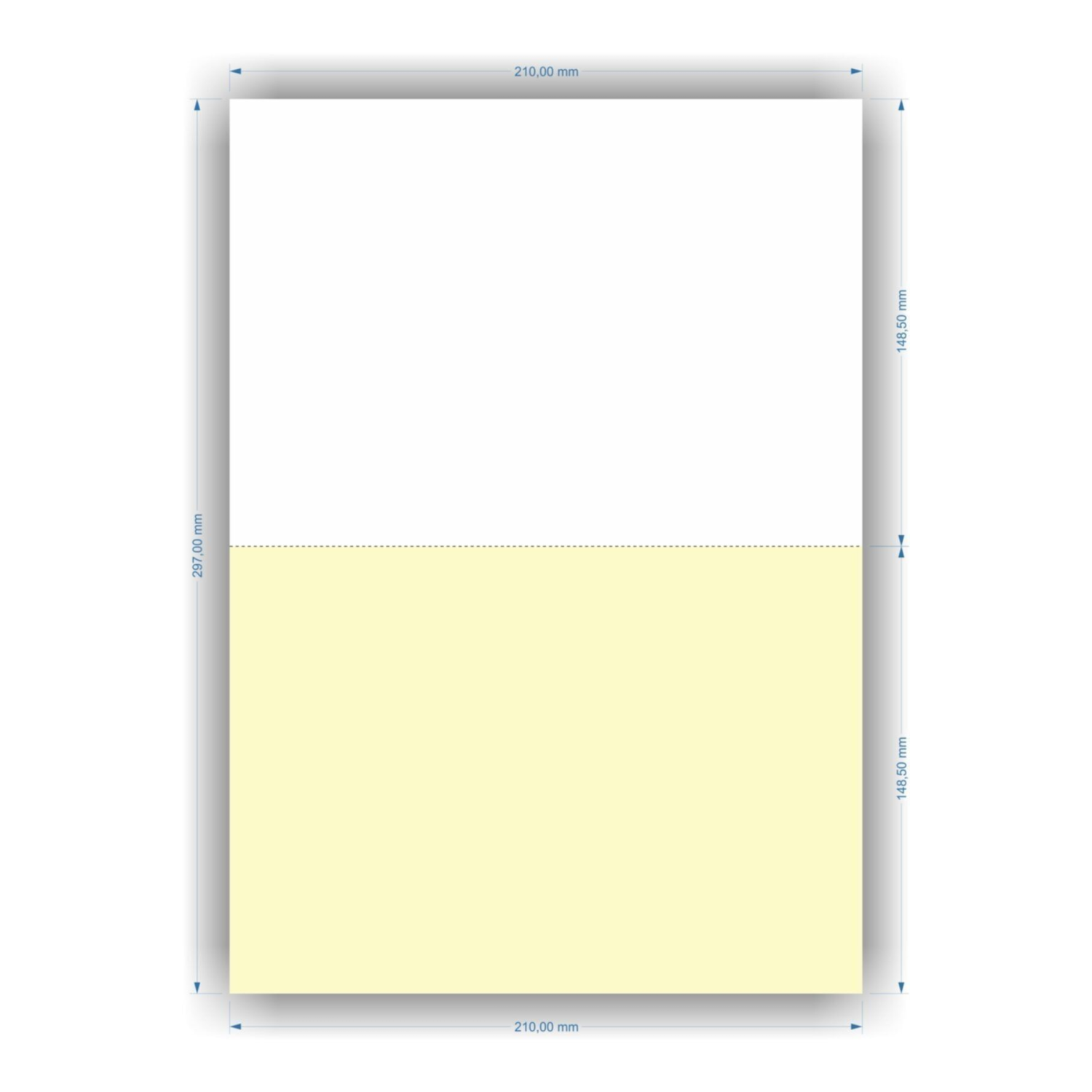 A4 Lazer Ortadan Perforeli 1.hamur (1000lik Kutuda)