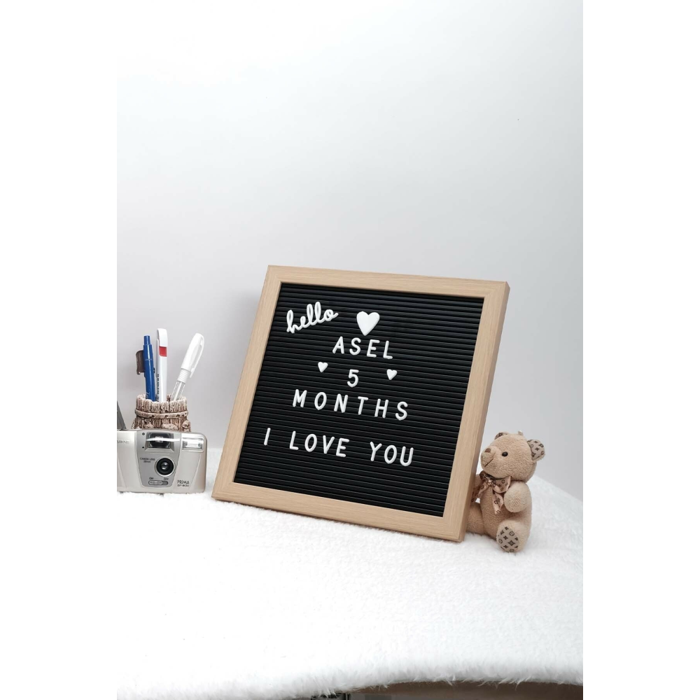 Değiştirilebilir Ahşap Yazı Panosu Mesaj Tahtası