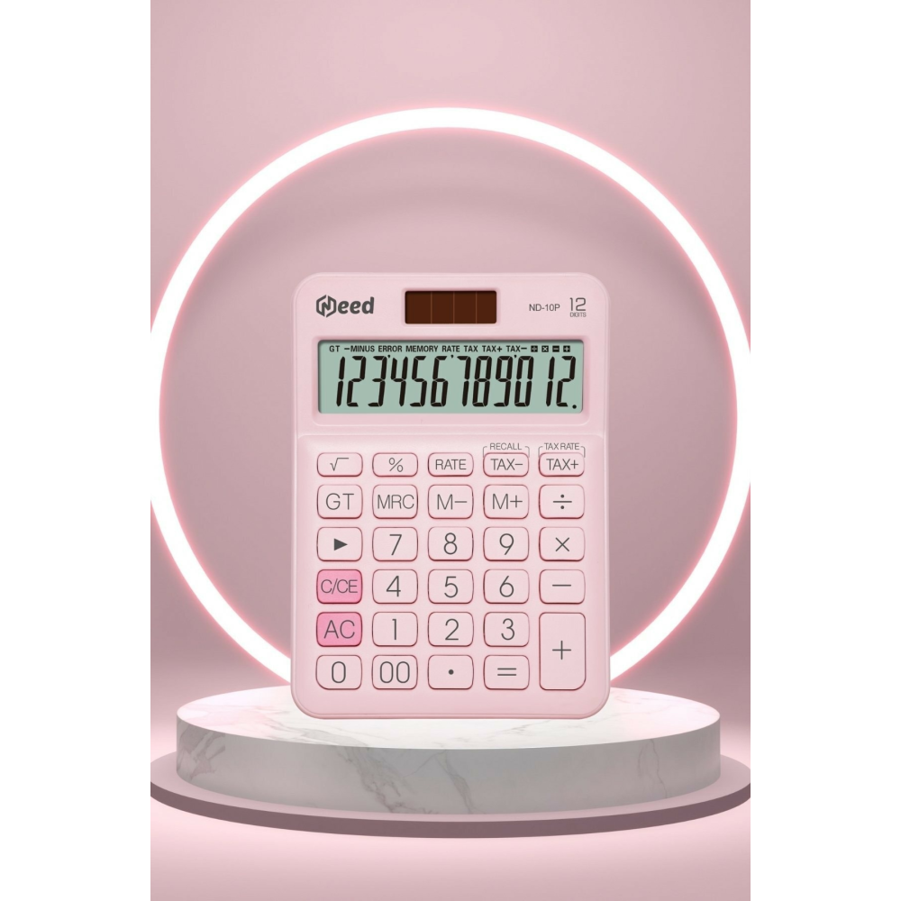 Nd-10p Pastel Pembe Hesap Makinesi