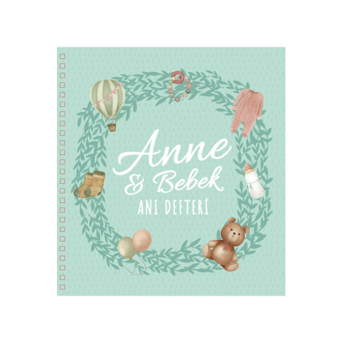 Anne Ve Bebek Anı Defteri - Hamilelikten 3 Yaşa Kadar - Hamilelik Günlüğü - Bebek Ajandası