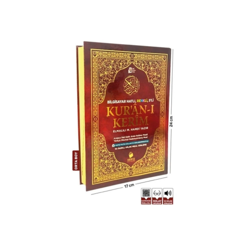 Orta Boy Kuranı Kerim Ve Satır Arası Kelime Türkçe Okunuşlu Ve Meali 5 Özellikli Mealli Kuran