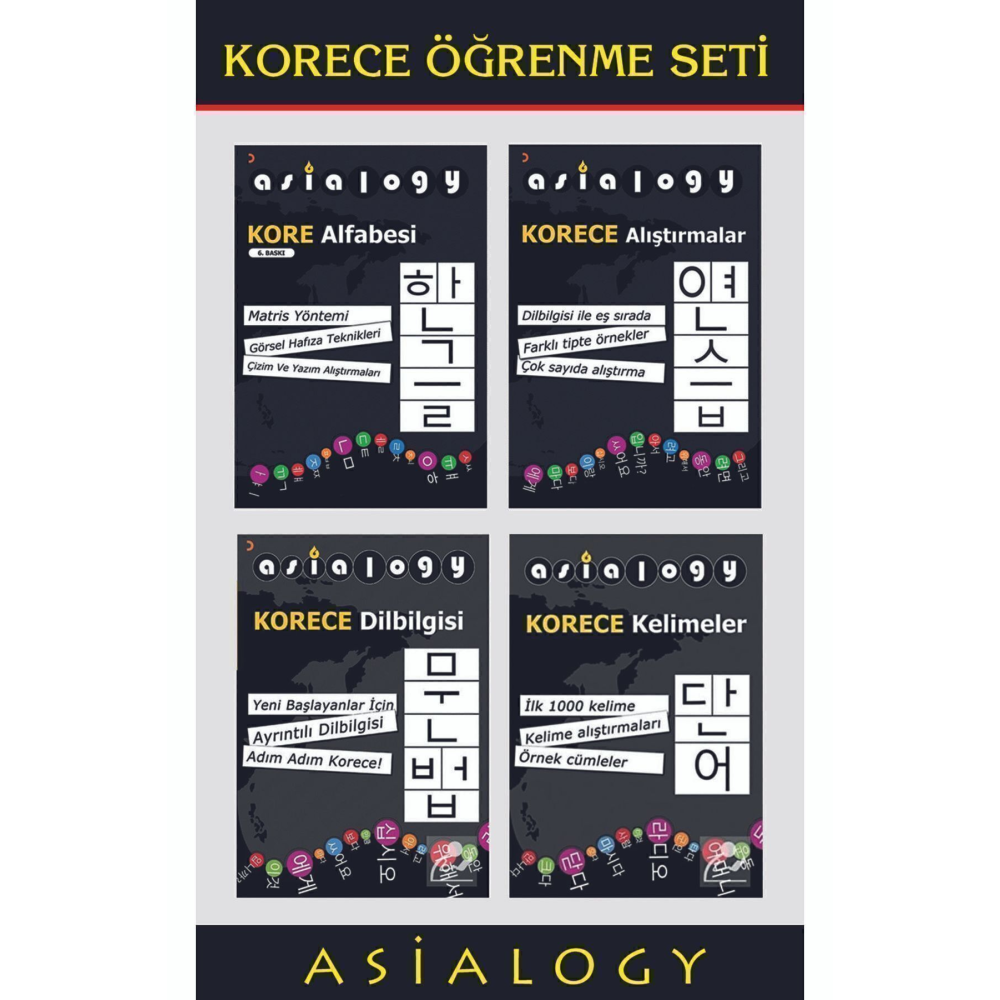 Korece Öğrenme Seti 4 Kitap