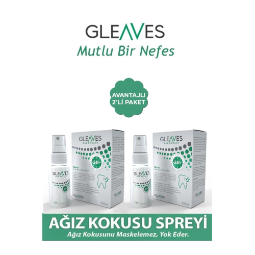 2'li Ağız Kokusu Önleyici Sprey, Ağız Kokusu Giderici Ağız Bakım Spreyi Alkolsüz Formülasyon 30 ml