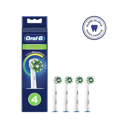 Diş Fırçası Yedek Başlığı Clean Maximiser Cross Action 4 Lü