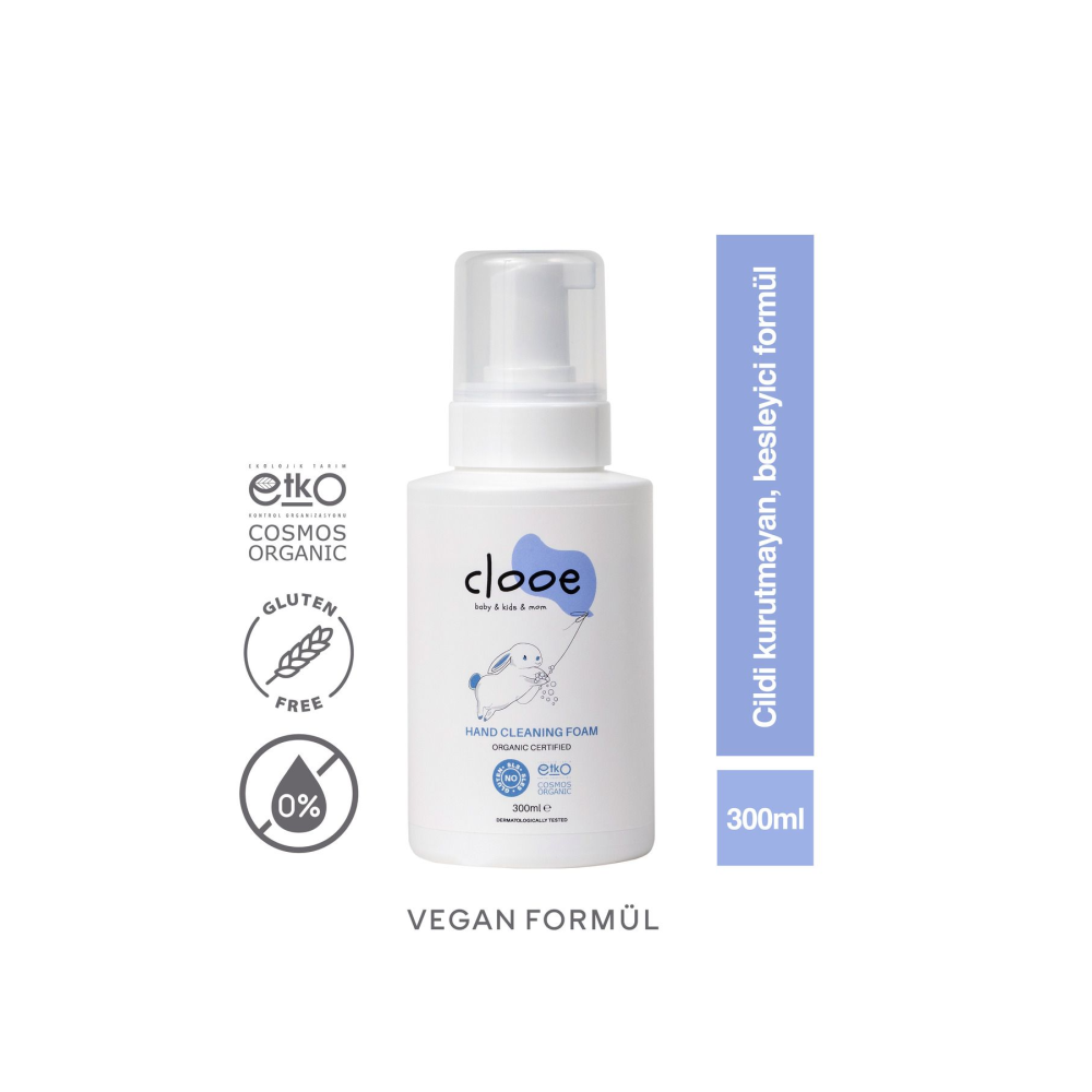 Organik El Temizleme Köpüğü (300ML) - Çocuk & Yetişkin - Yaban Mersini, Aloe Vera, Meyan Kökü