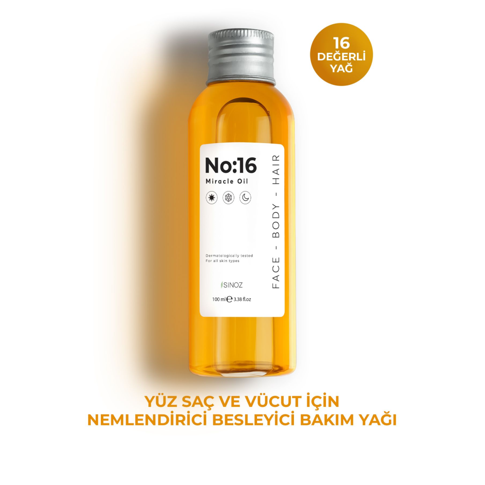 No:16 Nemlendirici Besleyici Yenileyici Işıltı Verici Mucizevi Onarıcı Bakım Yağı 100 ml