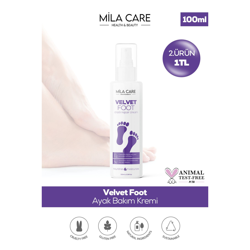 Velvet Foot Topuk Çatlak ve Ayak Bakım Kremi 100ml