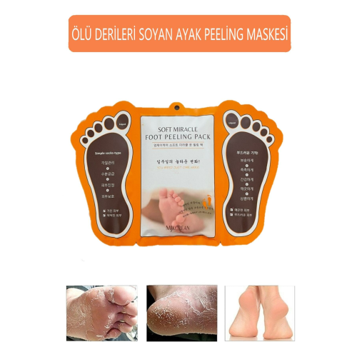 Ayak Soyucu Çorap Ölü Derileri Soyan Ayak Çorabı Peeling Maskesi