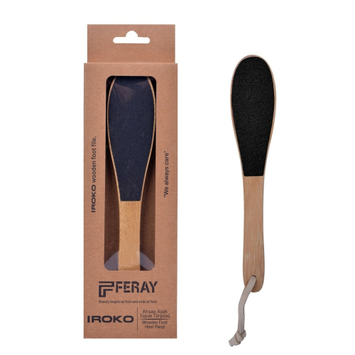 Iroko Ahşap Ayak Topuk Ve Nasır Törpüsü - Çift Taraflı Doğal Iroko Ağacından