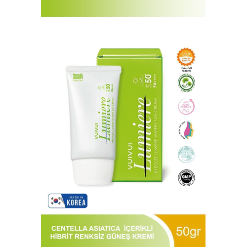 Centella Asiatica (CİCA) Hibrit Renksiz Pürüzsüz Ve Aydnlatıcı Yüz Kore Güneş Kremi Spf50 / Pa 50gr