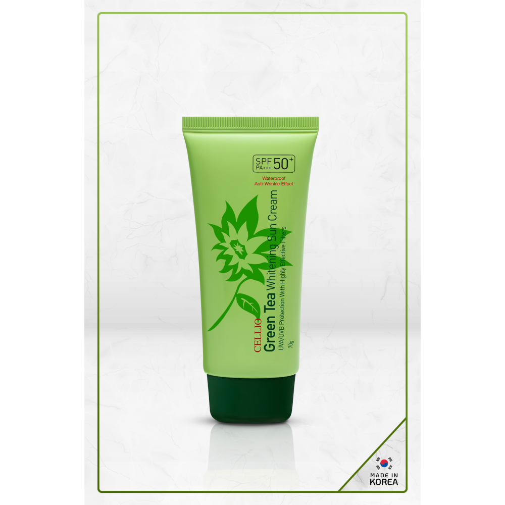 Green Tea Içeren Yatıştırıcı Leke Ve Akne Karşıtı Koruyucu Spf50+ Pa+++ Uva/uvb Güneş Koruyucu Krem