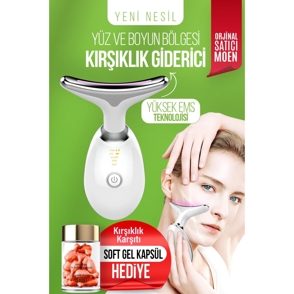 Yüz Ve Boyun Kırşıklık Giderici Ems Güzellik Cihazı ( Gıdık,Sarkma,Kırışıklık)