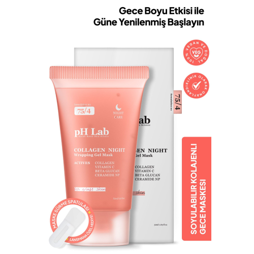 Phlab Collagen Night Soyulabilen Kolajen Gece Maskesi, Soyulabilir Kolejen Yüz Maskesi
