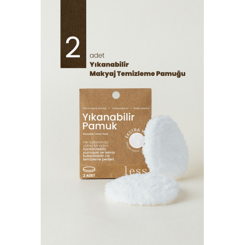 Yıkanabilir Makyaj Temizleme Pamuğu | 2'li